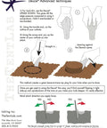 Diagram showing Deuce Of Spades Ultralight Backpack Trowel Three Size Kit techniques for digging in hard dirt.
