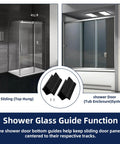 Universal 1/2 Inch Wide Sliding Shower Door Bottom Guide Kit 3 Inch Long With Screws Replacement Shower Door Parts