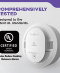 Two In One Smoke And Carbon Monoxide Detector Bundle With Ten Year Battery, Model 30CUD10, Two Pack, Faster Smoke Detection, Red LED Alert For Home Safety. UL certified detector