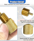 Rock Solid Brake Proportioning Valve Bleeder Tool Gold Finish shows detailed aluminum construction measuring 1.57 x 0.72 inches.