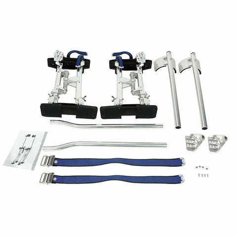 Pro Grade Aluminum Drywall Stilts 15 To 23 Inch Adjustable Lifts For Taping And Painting kit with accessories and straps