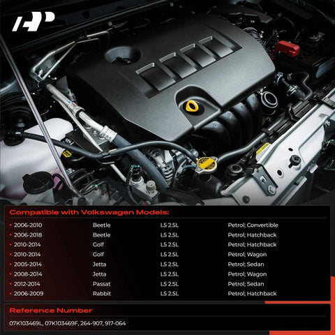Engine Valve Cover With Gasket And Bolts For VW 2.5L L5 Engines in Volkswagen engine bay