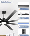 Rock Solid 36 Inch Ceiling Fan Downrod Extension Rod With Tight Coupler And Quick Wire Hookup Using 1 Inch Tubular Steel In Smooth Black Coating, showing iron material and coupler.
