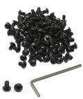 100 Pcs M4 X 6mm Hex Socket Button Head Cap Screws Kit, 12.9 Grade Alloy Steel, Black Oxide Finish, hex key included
