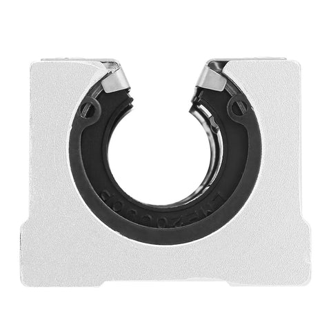 Badass Linear Bearing Slide Block Machined From Beefy Aluminum Alloy With A Rock Hard Finish Delivers High Precision Smoother Than Butter Motion For Cnc Rigs And Automation 20mm 1 Pc, front view.