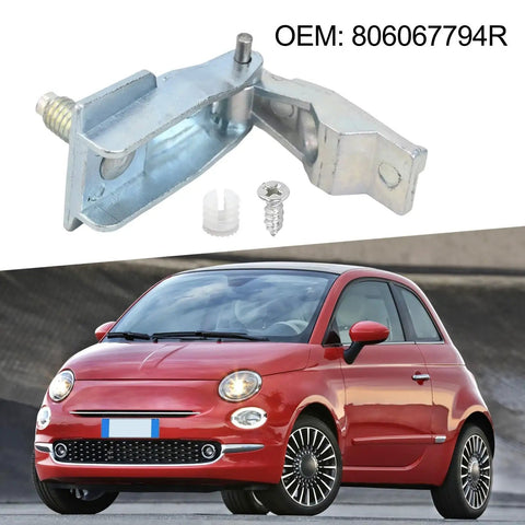 Outer Door Handle Hinge Repair Kit For Fiat 500 And Romeo 147 GT To Fix Broken Car Door Handle Latch Mechanism Parts Wear Resistant And Beefed Up Durability With Easy Installation And Long Lasting Performance, shown with a Fiat 500 car in background