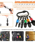 HVAC Copper Tube Expander Tool With Bit Holder For Air Conditioners, Beefy HSS Steel Construction, Six Pipe Sizes Including One Quarter, Three Eighths, One Half, Five Eighths Inches, Reusable Swedge Tool For Quick Copper Tube Reconditioning, six-size copper expansion set
