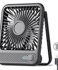 USB Desk Fan With Dope 7 Blade Design High Airflow Yet Ultra Quiet Personal Cooler 180 Degree Tilt And Fold 3 Speed Adjustment USB C Corded Power Mini Desktop Fan For Office Desk Or Bedroom No Battery, front view