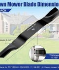 Three Pack 18 Inch Lawn Mower Blades For Gravely 52 Inch Deck Compatible With ZT X ZT XL And ARIENS IKON X IKON XL Replacement Blades