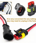 800 Pieces 50 Set Waterproof Automotive Wire Connectors Kit with 1 to 6 Pin Male Female Plugs showing silicone seal detail