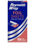 Pre Cut Pop Up Aluminum Foil Sheets 14 By 10.25 Inches Pack Of 50 For Quick No Mess Wrapping And Easy Lift Go To Kitchen Must Have For Grilling Roasting And Meal Prep