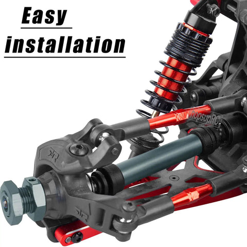 Easy installation for Heavy Duty Beefed Up Alloy RC Drive Shaft Upgrade Kit For One Eighth Typhon 3S BLX And Typhon Mega 550 Steel CVD Front And Rear Driveshafts Hardened Four Piece Titanium Upgrade Easy Install Boost Strength And Durability