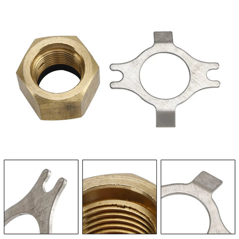 Propeller Nut With Locking Plate Kit For Mercury MerCruiser Outboard And Sterndrive Engines Marine Grade Stainless Steel Nut And Plate Set Replaces 11-8M0056234 For Heavy Duty Secure Propeller Fit