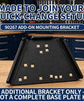90267 add-on mounting bracket for Quick Release Bench Plate Kit For Lee Precision Reloading Press, compact design in black.