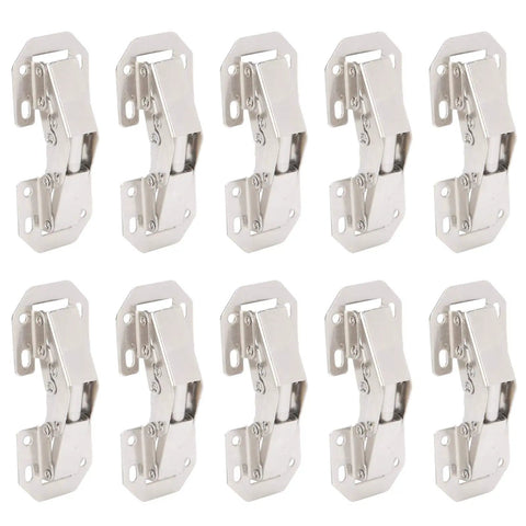 10 Pack No Drill Bridge Shaped Cabinet Hinges For 3 Inch Doors Easy Install Cupboard Hinges For Kitchen Cabinets Closets Bookcases