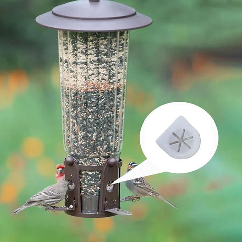 4 Pcs White FlexPort Replacement Parts For Perky Pet Squirrel Be Gone Max Wild Bird Feeder With 0.6Mm And 1Mm Thick Options Fits Small And Large Birds Perfectly Easy Install Durable Design Enhance Your Feeding Experience Today