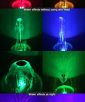 660GPH Submersible Pond Pump With Inside Filter And RGB LED Light Garden Pond Fountain Kit water effects and RGB lights at night