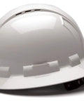 Ridgeline Full Brim Hard Hat With 4 Point Ratchet Fit Ultra Lightweight ABS Safety Helmet Ventilated White Construction Gear