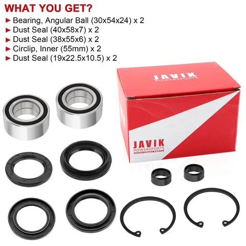 Honda Front Wheel Bearings And Seals Kit For Foreman 400 500 450 Rincon 650 680 Rubicon 500 ATV components and packaging