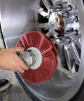 Using 8 Inch Nonwoven Airway Satin Buffing Wheel Set For Angle Grinder 5 Eighths Arbor Hole 4 Pack For Polishing Aluminum And Stainless Steel