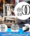 4 Pack 12V To 24V 775 DC Electric Motors With GT2 Synchronous Wheels Aluminum Timing Pulleys and 3D Printing Setup