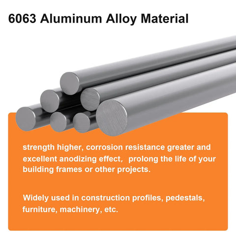 Pro Grade Aluminum Extrusion 300mm T Slot Profile 2020 Linear Rail Aluminum with White Anodized Finish European Standard for 3D Printer Parts and CNC Machines Cuttable Machinable Length, 6063 aluminum alloy rods