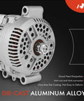 12V 130A Alternator For Ford F-150 F-250 F-150 Heritage F-Super Duty Explorer Ranger E-350 Econoline Club Wagon Mazda B4000 Clockwise Rotation Without Pulley, die-cast aluminum body.