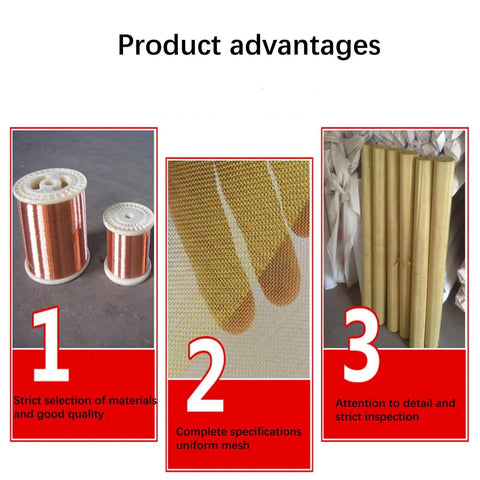Product advantages of copper mesh for impurity filtration and EMF shielding, built tough wire screen net in brass tone 100 mesh, 1x0.914m