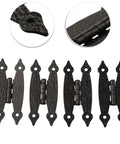 4 Pack Antique H Shape Cabinet Hinges 3.5 Inch Flat Flush Mount Door Hinges for Kitchen Cupboards with vintage vibe.