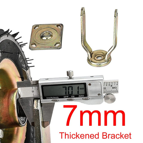 7mm thickened bracket measurement next to Heavy Duty Pneumatic Caster Wheels Set Of 4 With Brake And Swivel Options 8 Inch Or 10 Inch.