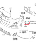 Diagram of Five Pack Front Bumper Cover Clips And Pin Retainer Fasteners Kit For Toyota And Lexus Cars 4774906010