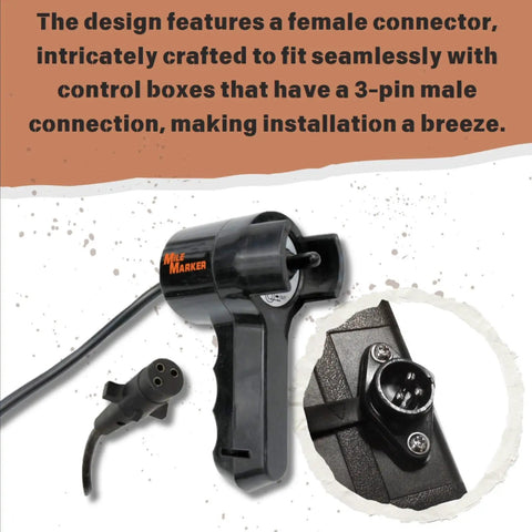 Easy Remote For Electric Winches With Standard Solenoids with 3-pin male to female connector, user-friendly for heavy duty work.