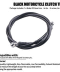 Hydraulic Brake And Clutch Line Hose Kit For Motorcycles Dirt Bikes ATVs Mopeds And Scooters Ride Ready 1.5m Long With 28 Degree Bend 10mm Joint And 2 Banjo Bolts M10x1.25 For Replacement Upgrade