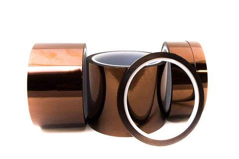 Kapton Polyimide Low Static Adhesive Tape, Three Inch Core, One Mil Thick, silicone adhesive with ESD additive rolls