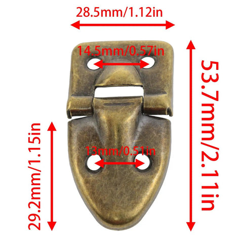 Built Tough Bronze 90 Degree Cabinet Door Flip Hinges With Screws Heavy Duty Metal Construction Smooth Swing Rust Resistant, detailed dimensions.
