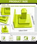 Diagram showing product size and features of 10 Pack Must Have Tool Holder Wall Mount For Ryobi 18V One Plus Cordless Drill Saw Blower And Battery Storage Heavy Duty Organizer For Pegboard Garage And Link System.