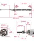 Diagram of Slim Stainless Steel Air Pneumatic Cylinder CDJ2B 10 40 With M5 Port showing dimensions and specifications