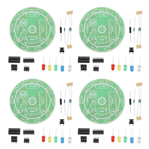 Beginner Soldering Practice Kit, 4 Pack DIY Electronics Training Boards with components for hands-on STEM learning