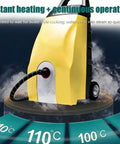 Heavy Duty 3000 Watt Industrial Steam Cleaner With Hot Water Power For Kitchen Grease And Appliance Care showing instant heating.