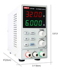 Front view of Variable DC Power Supply For Bench Use With 32V 6A Output OVP OCP OTP Protection 4 Digit LED Display UTP1306