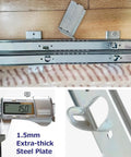 Heavy Duty Keyboard Shelf Slides For Under Desk Setup With Adjustable Height Bracket And Ball Bearing Extension Rails 35cm