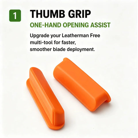 One Hand Opening Thumb Grip Accessory For Free Series P2 And P4 Multi Tools Lightweight Attachment in orange color