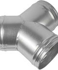 6 Inch Duct Splitter Y Shape Metal Connector For Exhaust Fan And Dryer Vent Hose 3 Way Duct Hose Connector side view