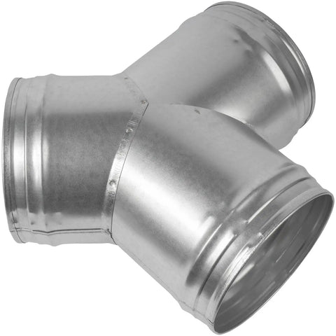 6 Inch Duct Splitter Y Shape Metal Connector For Exhaust Fan And Dryer Vent Hose 3 Way Duct Hose Connector side view