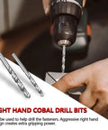 Close-up of a drill with 26 Piece Bolt Extractor Kit With Screw And Drill Bit Set Multi-Spline And Spiral Extractors