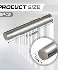 2 Pieces 1 Inch Diameter 6 Inch Long 1018 Carbon Steel Round Rods Cold Rolled Unpolished Finish For Shaft Gear Drill Lathe Boring
