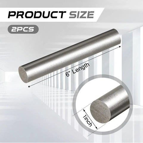 2 Pieces 1 Inch Diameter 6 Inch Long 1018 Carbon Steel Round Rods Cold Rolled Unpolished Finish For Shaft Gear Drill Lathe Boring