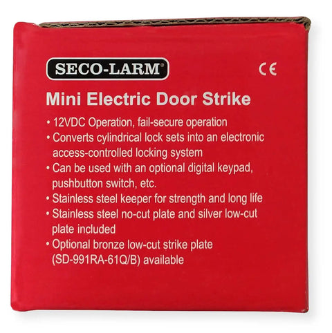 Package of Enforcer Mini No Cut Electric Door Strike Fail Secure For Cylindrical Locks Converts To Electronic Access Control