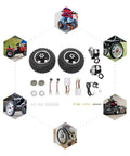 10 Inch 24V 250W Electric Scooter Conversion Kit with inflatable pneumatic tire and brushless wheel hub assembly components display