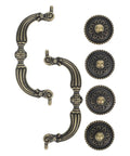 Vintage Bail Drawer Pull Handles Set For Dressers And Cabinets, Antique Style Knobs, 121mm Rustic Decorative Hardware